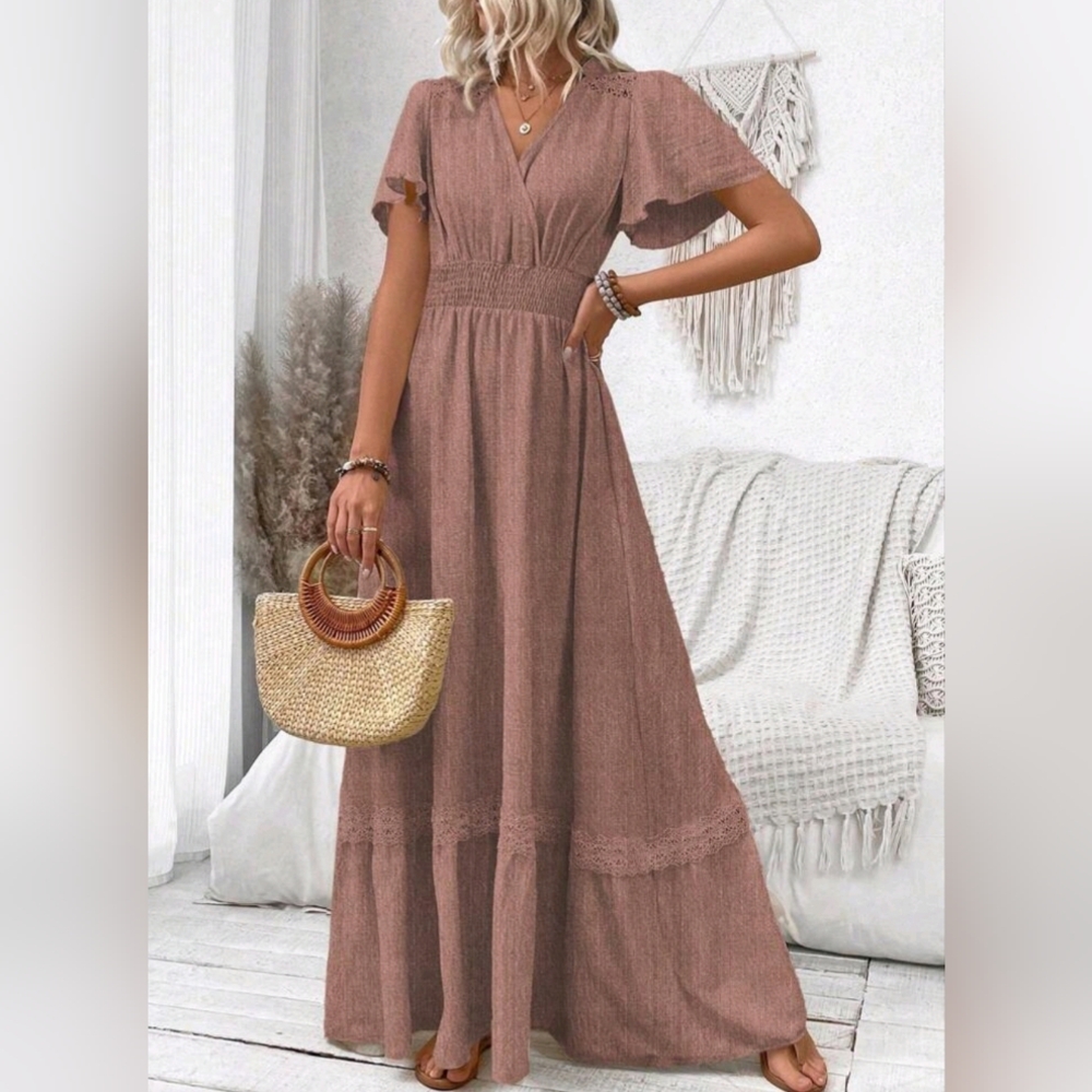 Elegant Mauve Maxi Dress